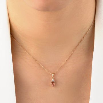 Özel  Tasarım  Morganite & Pırlanta Kolye