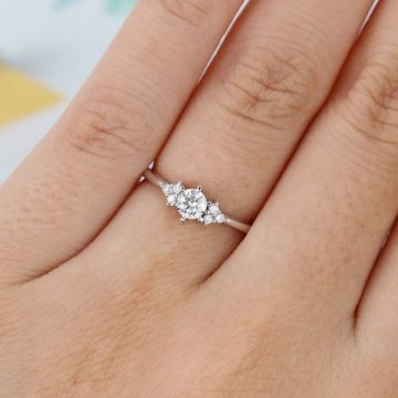 0.45 Karat Lab Özel Tasarım Pırlanta Yüzük