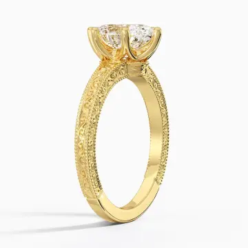 1.10 Karat Laboratuvar Melan Pırlanta Yüzük