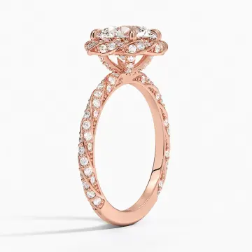 0.45 Karat Lotus Tektaş Pırlanta Yüzük