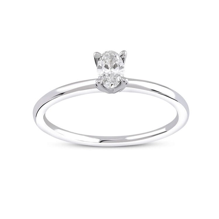 0.30 Karat Oval Pırlanta Tektaş Yüzük