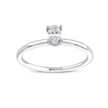 0.30 Karat Oval Pırlanta Tektaş Yüzük