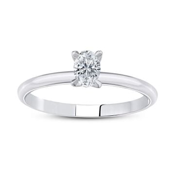 0.30 Karat Laboratuvar Oval Pırlanta Tektaş Yüzük