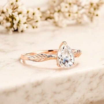 0.50 Karat Labartuvar Oval Tasarım Tektaş Yüzük