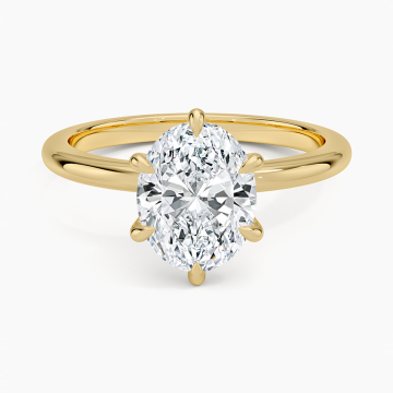 0.40 Karat Oval Tektaş Pırlanta Yüzük